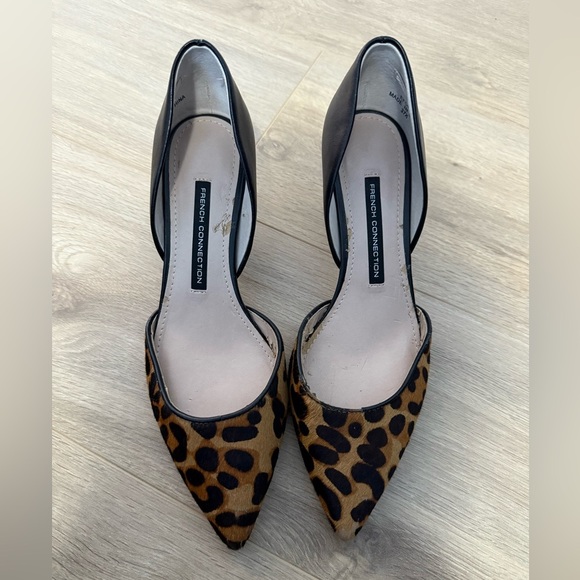 French Connection Leopard Print Kitten Heels - Picture 5 of 7